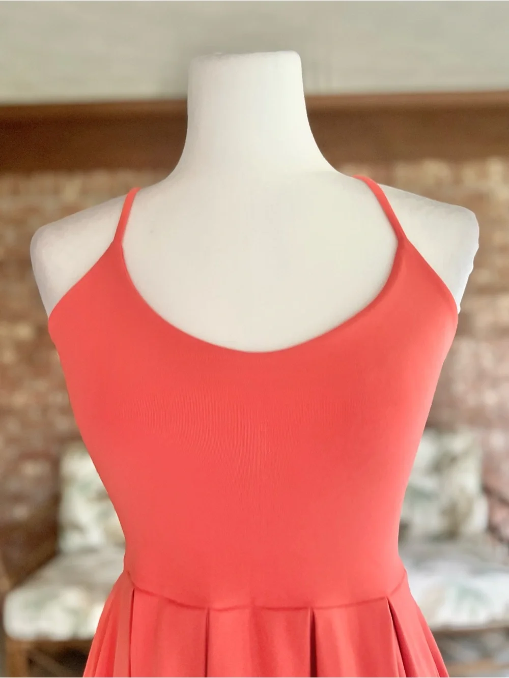 Susana Monaco Coral Strappy Back Pleated Mini Knit Fit & Flare Dress XS Sundress